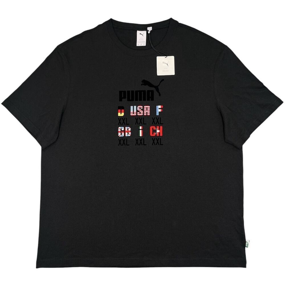 PUMA Select The NeverWorn T7 Streeetwear Tee Black Men's Size 2XL NWT